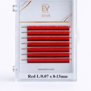 ריסים צבעוניים ENVI Red MIX — 6 שורות — ENVI