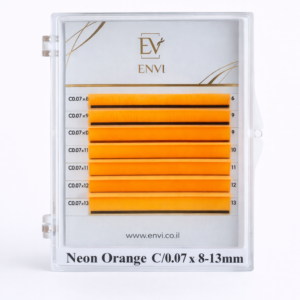 ריסים צבעוניים ENVI Neon Orange MIX — 6 שורות — ENVI