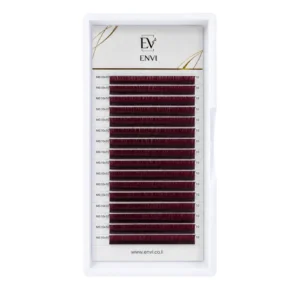ריסים צבעוניים ENVI Burgundy MIX — 16 שורות — ENVI