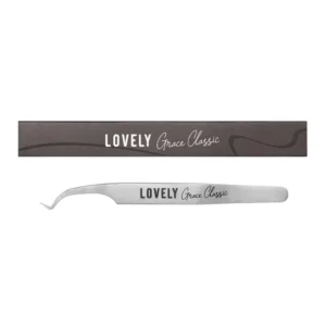פינצטה מעוקלת להלחמת ריסים – Lovely Grace Classic L 5mm