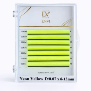 ריסים צבעוניים ENVI Neon Yellow MIX — 6 שורות — ENVI